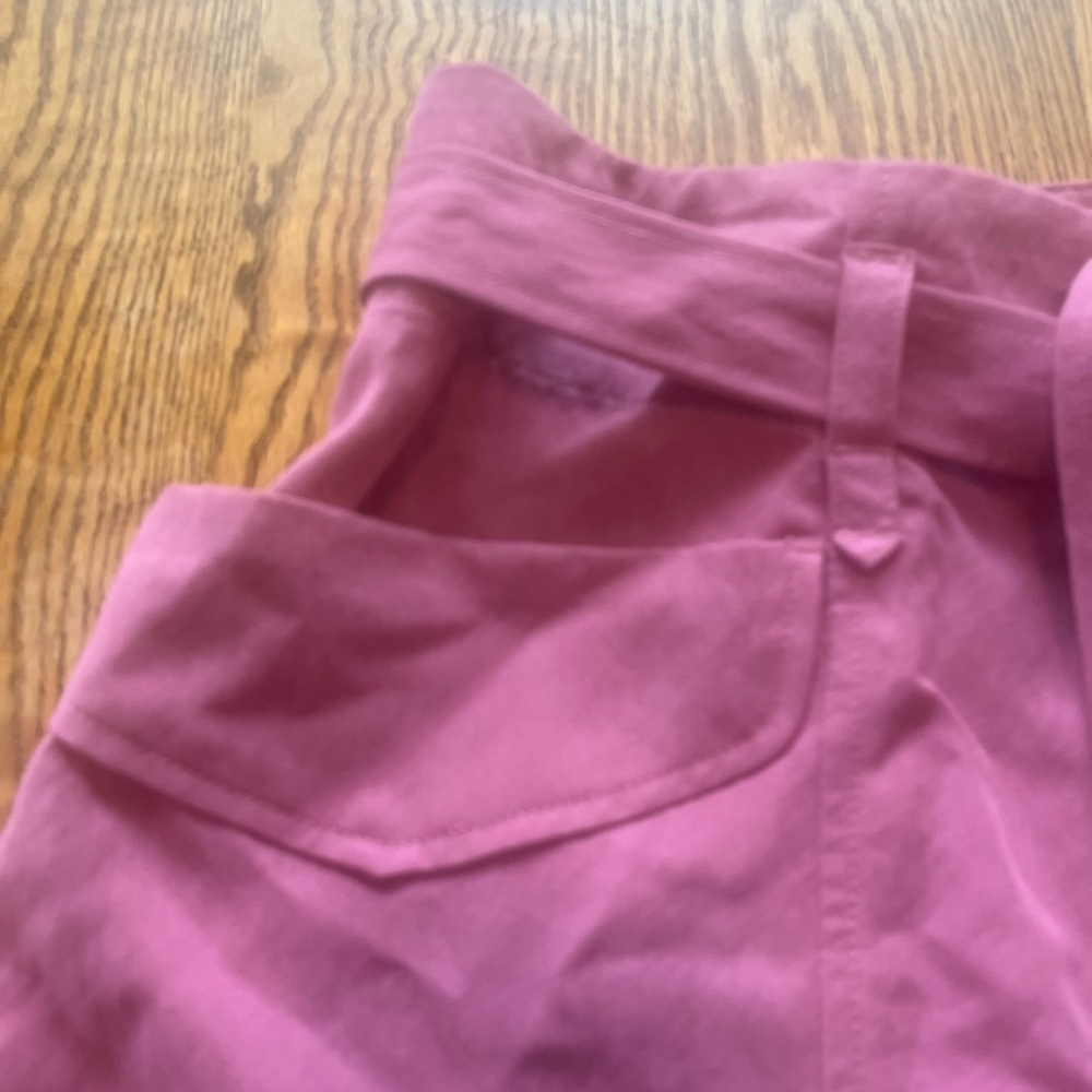 Rag & Bone Blush Pink High Tie Waist Trail Shorts Size 6 Sash - Picture 10 of 11